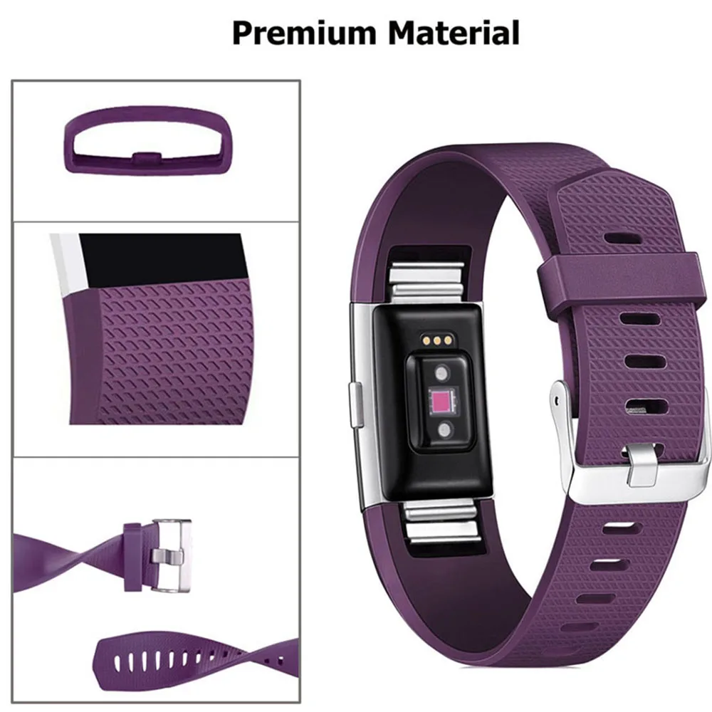 Wristband Wrist Strap Smart Watch Band Strap Soft Watchband Replacement Smartwatch Band For Fitbit Charge 2 00038