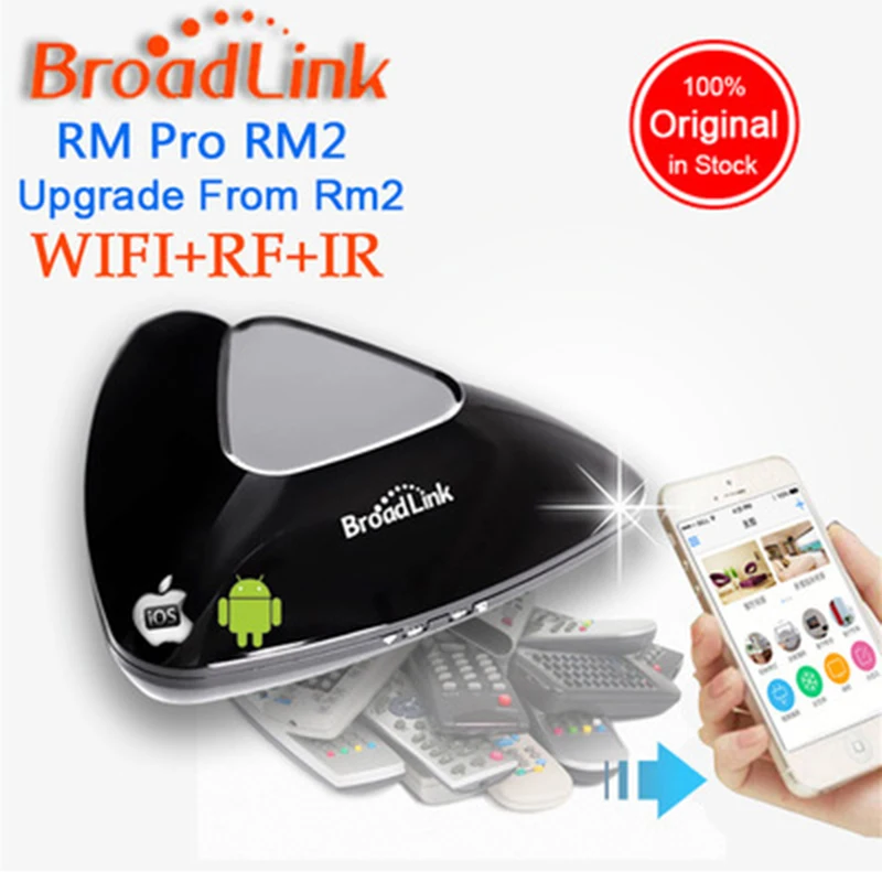 

Broadlink RM PRO+ RM33 Universal Intelligent Remote Controller Smart Home Automation WiFi+IR+RF Switch For IOS Android Phone