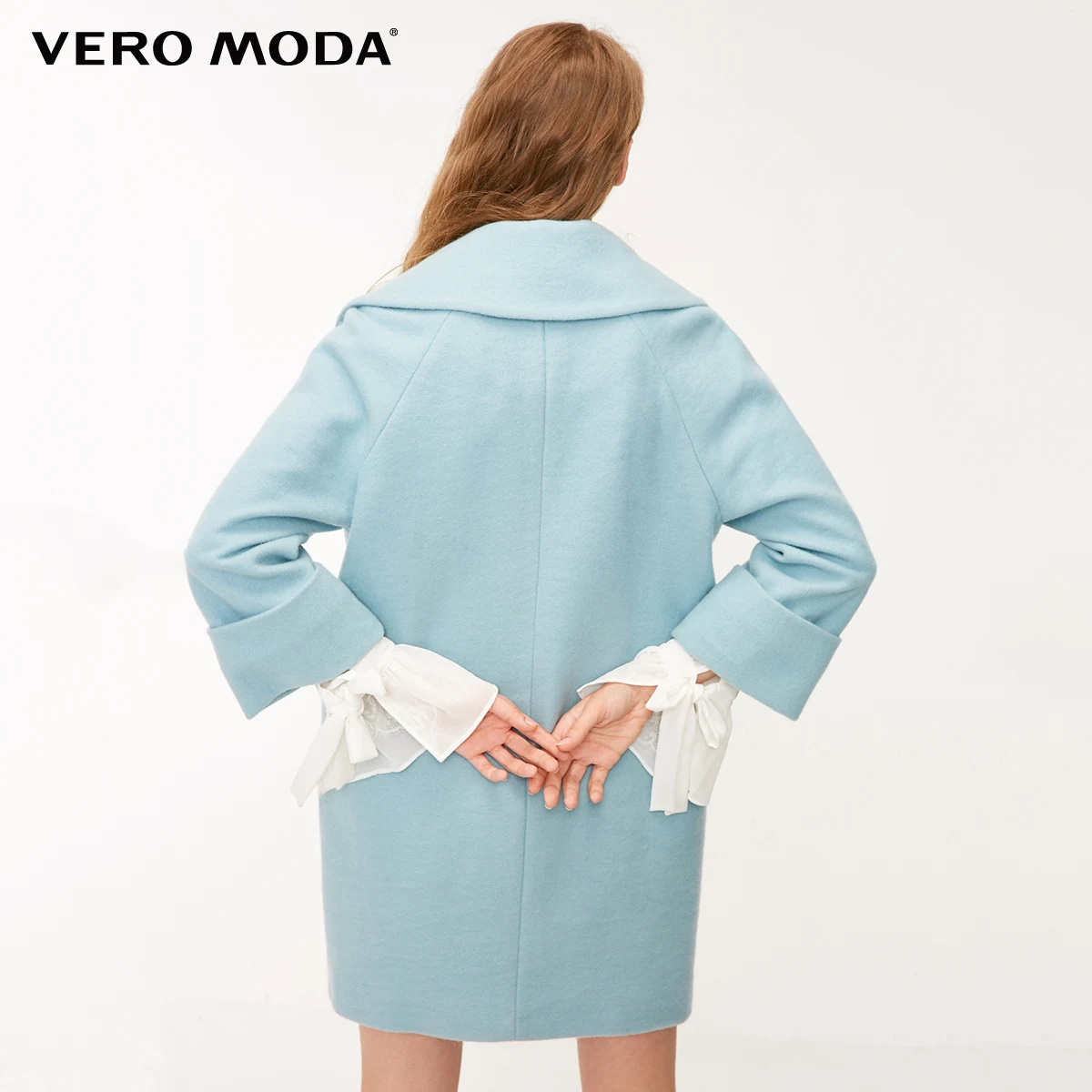 Koop Vero Moda Nieuwe Revers Drop Schouder Pure Lange Wollen Jas Vrouwelijke | 318327521