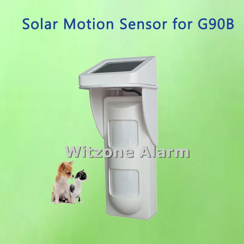 WIFI Alarm G90B Outdoor Motion Sensor Solar Powered External Weatherproof Pet Friendly PIR Detector with 2 PIR WIFI Alarm G90B Outdoor Motion Sensor Solar Powered External Weatherproof Pet Friendly PIR Detector with 2 PIR