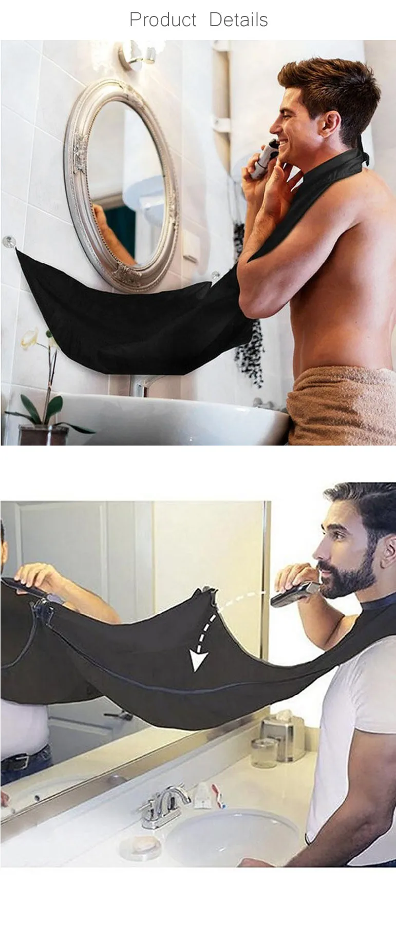Espelho De Aumento водонепроницаемый борода фартук для сбора ткани нагрудник уход за лицом волос отделка нейлон обрезки Ловец для мужчин ванной комнаты