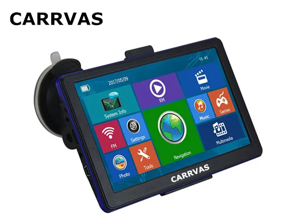 CARRVAS 7 дюймов емкостный экран автомобильный GPS навигация Bluetooth AVIN FM 8 ГБ/256 м DDR/800 МГц