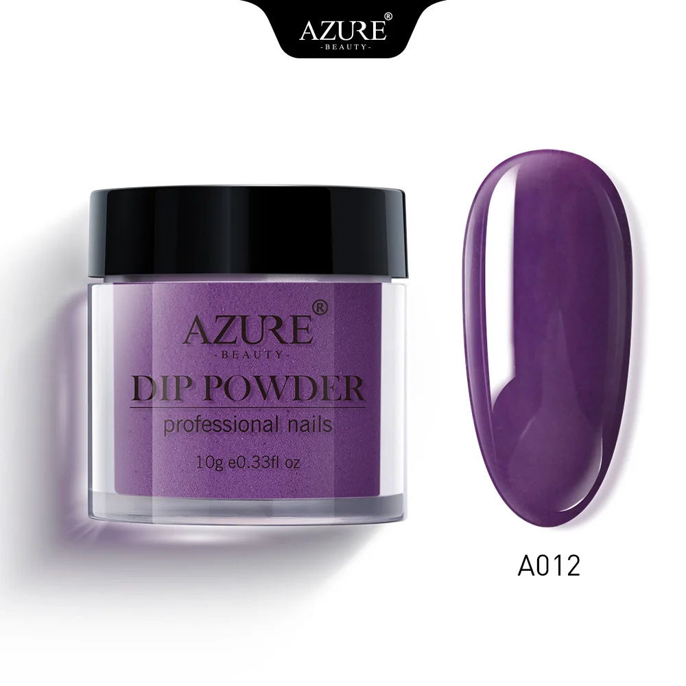 Azure beauty, градиентный цвет, погружающийся порошок для дизайна ногтей, блестящий Dip порошок, украшения, 23 Цвета, погружающийся порошок, базовый топ, активатор, гель - Цвет: A012