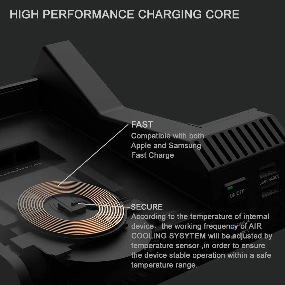  10W Wireless Charger For Mercedes Benz C43 2014~2019 For iphone SmartPhone Car Charging Qi Plug and