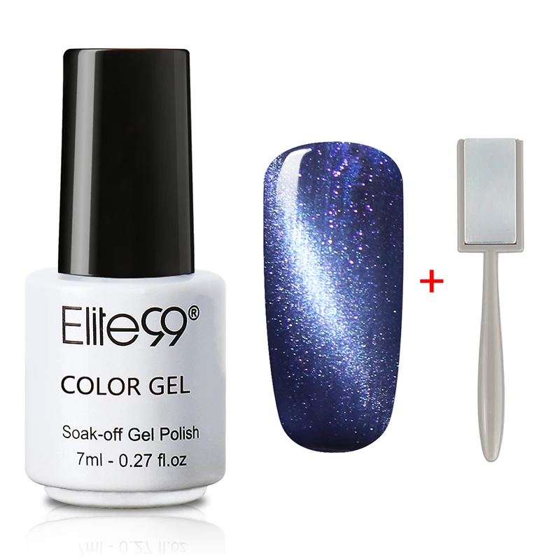 Elite99 кошачий глаз Gelpolish выдерживает с отличительные знаки ногтей маникюр искусство длительный гель лак с наклейкой выбрать цвет 1 с 1 магнит - Цвет: 6588 With Magnet