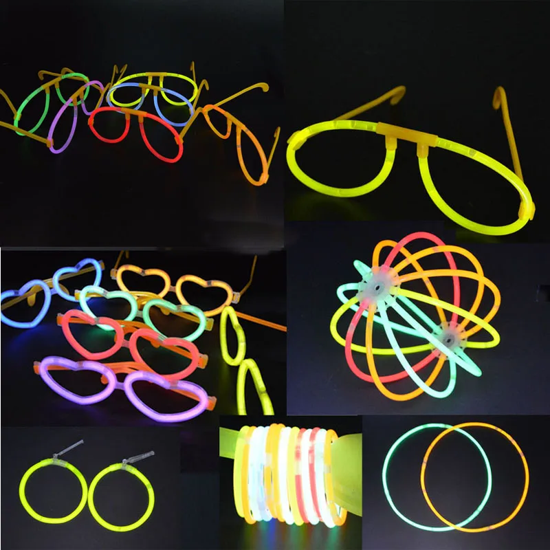 

LUMINOUS GLOW STICKS EYE GLASSES EARRINGS NECKLACE WRISTBAND HEADBAND PARTY Wedding Decoration Christmas Halloween navidad