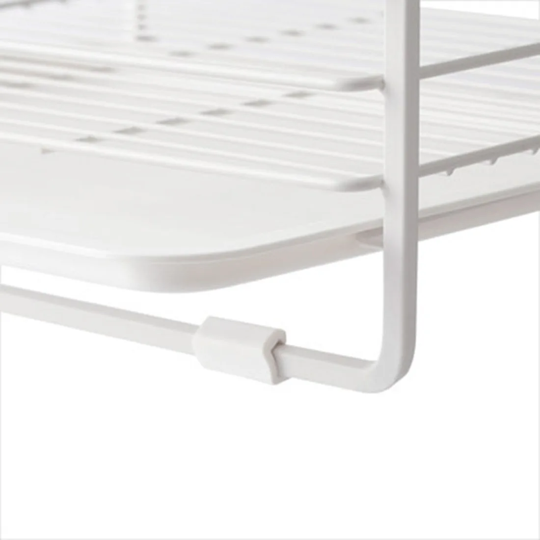 Hot Wrought Iron Dish Drain Rack Kitchen Supplies To Dry Dish Storage Racks Dry Cutlery Shelf Tableware Rack Table Racks- White