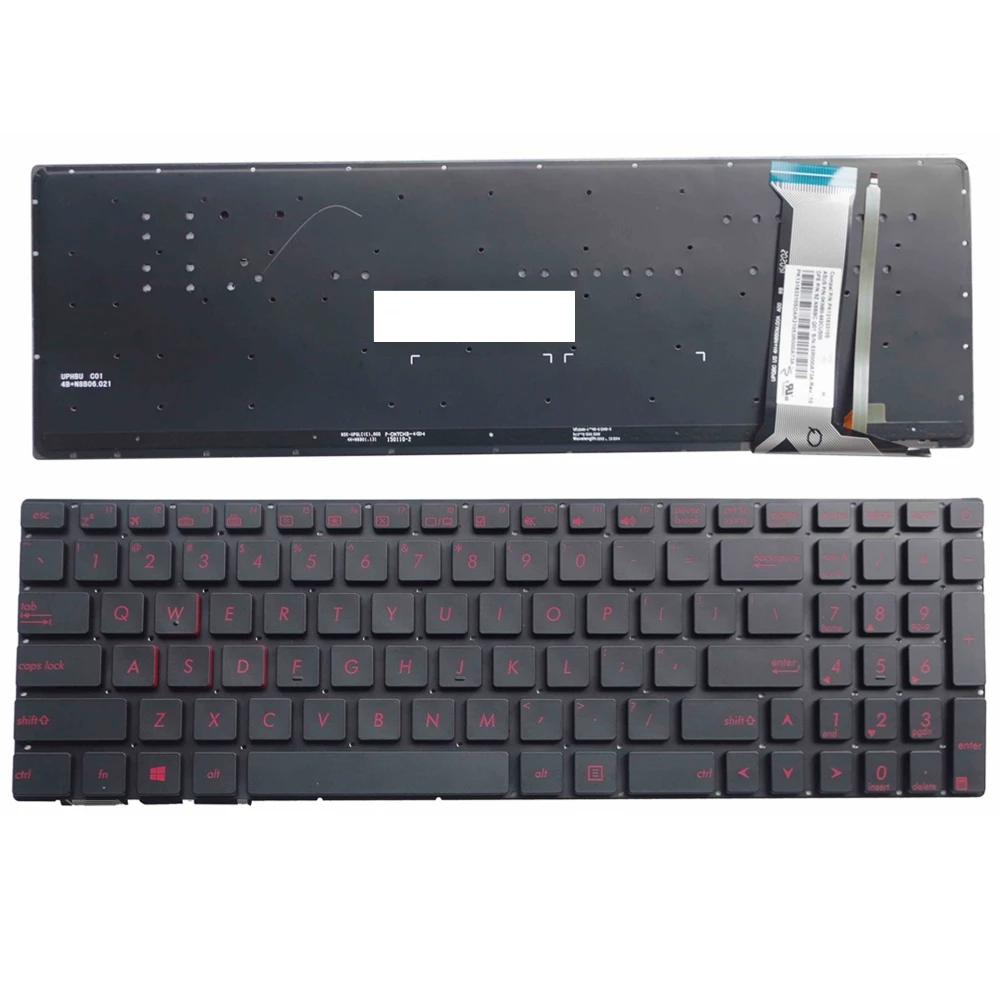 English New Keyboard FOR ASUS G551 G551J G551JK G551JM G551JW G551JX G551VW N551 N551J backlit US laptop keyboard