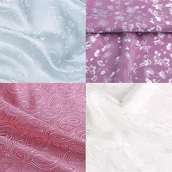 

1.1m*1m,91% silk and 9% cotton,Jacquard Fabric Mulberry Silk Cloth for Handmade Dress ,Pajamas ,Blouse and Shirt F15