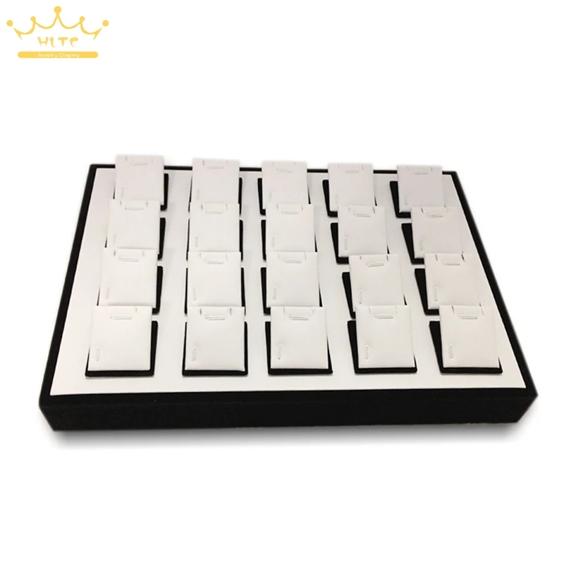 Подвеска для сережек гвоздиков маленькая витрина черно белая с 20 плавными