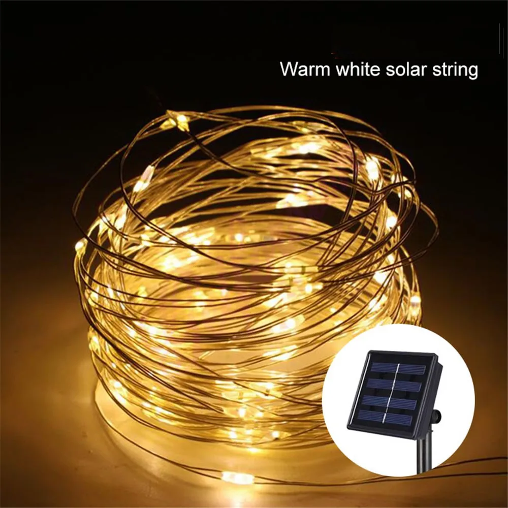 

Solar String Lights 5m 12M 22M 200 LED Copper Wire Fairy Waterproof Solar Power Lamp For Christmas Holiday Outdoor Decoration