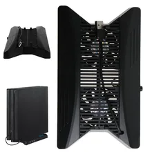 Зарядная Станция Охлаждающие вентиляторы вентиляционная вертикальная подставка с HUB2.0 для PS4 Pro