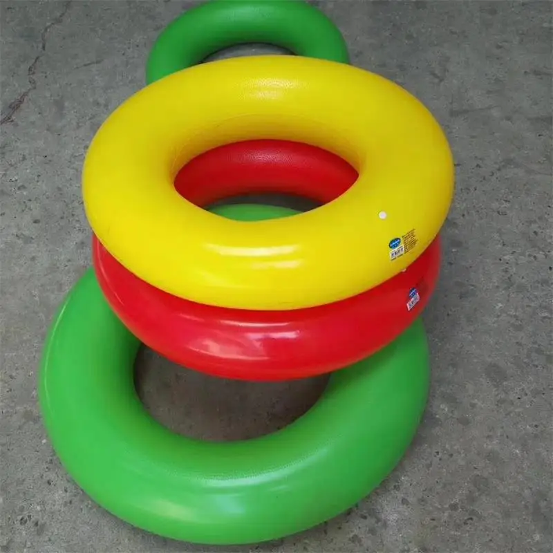 

Thickened Children's Rubber Inflatable Life Buoy Swimming Ring Solid Color