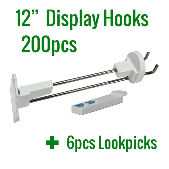 12 pulgadas de seguridad Retail Display ganchos ganchos
