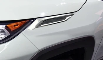 

Car Styling Exterior Front Head Light Headlamp Side Eyelids Garnish Cover Trim 2pcs For Toyota RAV4 XA50 2019