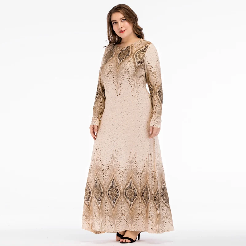 2018 Abayas Muslim Dress Dubai abaya Geometric marokkaanse kaftan islamic...