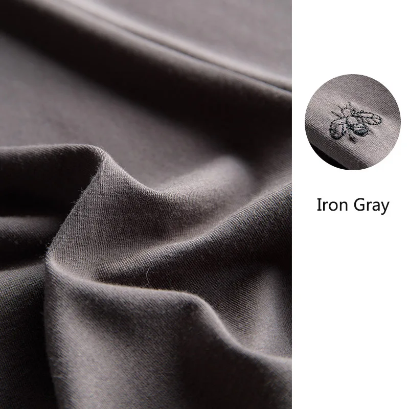 Iron Gray Весенние и летние новые стильные женские леггинсы, повседневные хлопковые стильные леггинсы с вышивкой пчелы, женские тянущиеся леггинсы с высокой талией - Цвет: Iron Gray