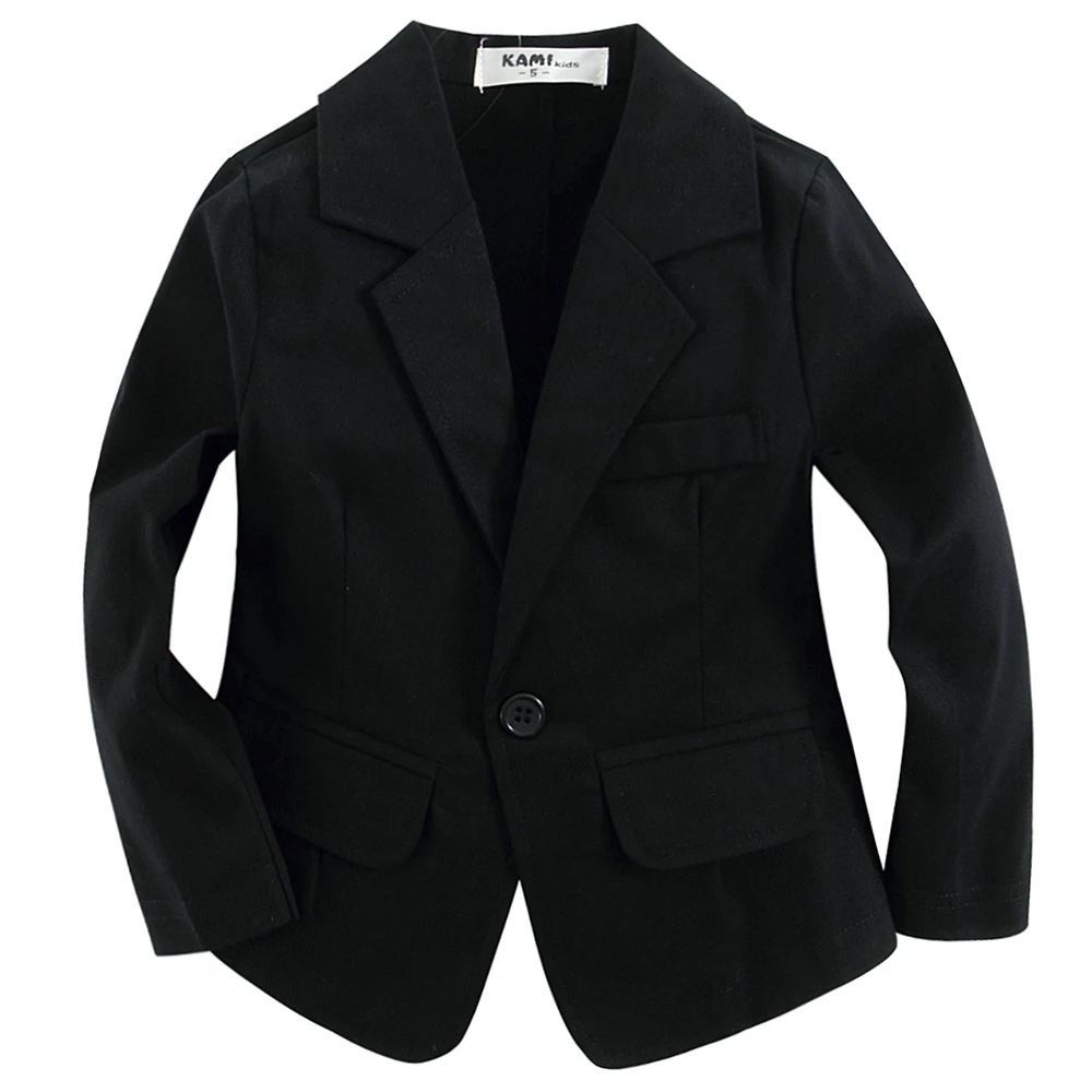 

new arrival woven cotton 100% toddler BOY blazer BB151202G B solid Black