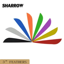 30pcs 3inch Drop-shaped Arrow Feathers Hunting Compound Recurve Bow Shooting Arrow Shaft Rubber Feathers Reduce Air Resistance