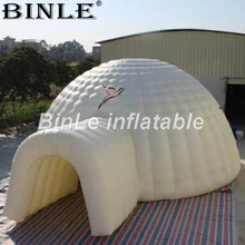 Пользовательские 10 м белый большой надувной купол палатка надувная палатка в форме иглу с туннельным Оксфордским временным укрытием для мероприятий