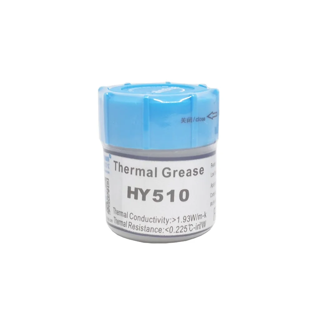 

HALNZIYE Thermal Conductive Grease Paste Silicone HY510 Heatsink Compound Net Weight 10 Grams High Performance Gray For ALL CPU