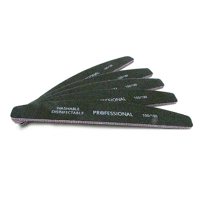 100/180 пилочка для ногтей с полировальной бумагой профессиональный uv гель пилка для полирования ногтей файлы моющиеся Двусторонняя пилка для ногтей Маникюрный Инструмент для нейл-арта