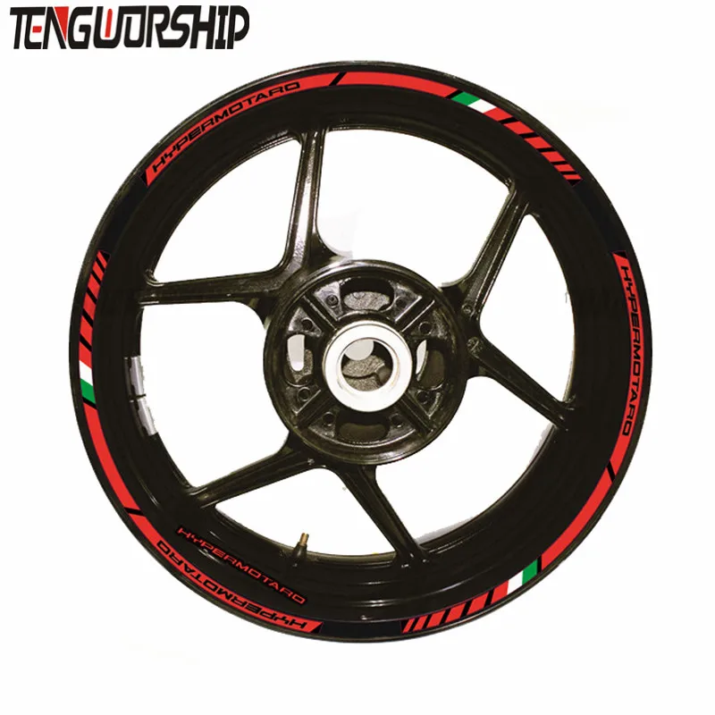 Дэн поклонение 12 X толстый край внешний обод Стикеры колеса нашивки наклейки подходят все DUCATI HYPERMOTARD 939 796