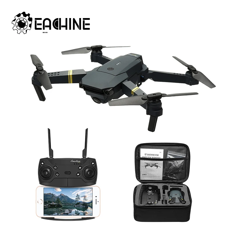 Eachine E58 WIFI FPV con HD de gran angular de la Cámara Alta modo Hold plegable brazo RC Drone Quadcopter RTF - 1