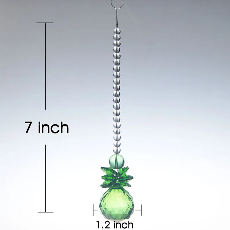 5 шт. в форме снеговика 7*1,2 дюймов кулон зеленые стеклянные подвески для люстры призмы лампа поставка Suncatcher свадебный Декор Орнамент