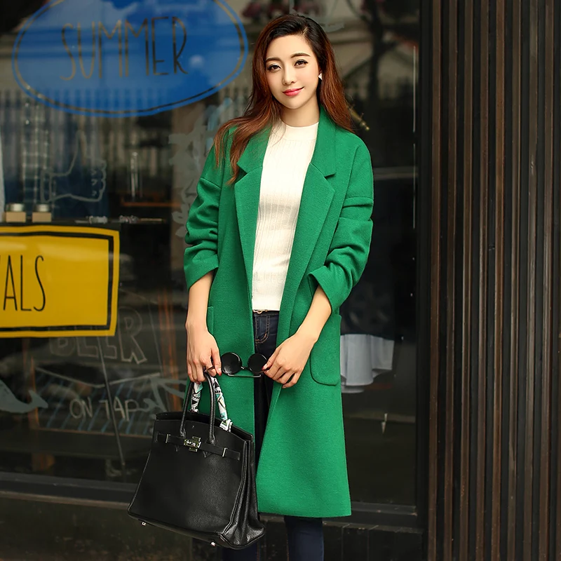 

European 2018 large turn down blazer collar casual windbreaker women trench coat women winter coat free shipping