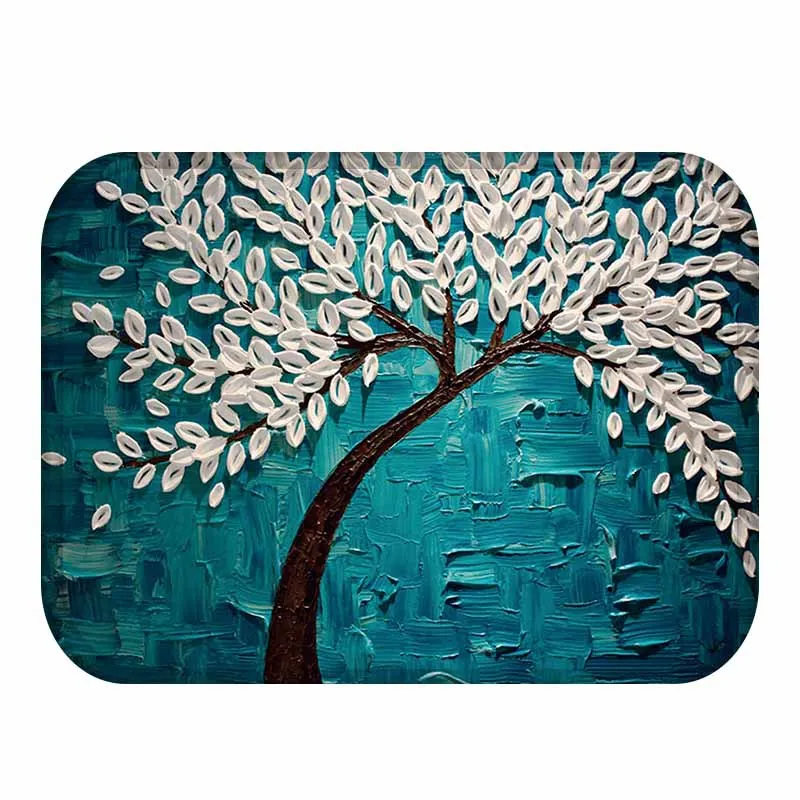 Newest Entrance Doormat 3D Oil Painting Tree Mat Non-slip Floral Carpet For Bedroom Bath Kitchen Door RugS Home Decor | Дом и сад