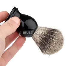 Мужской подарок серебряный наконечник черный серый из Натурального Волоса барсука щетка для бритья для лица парикмахерский инструмент черный