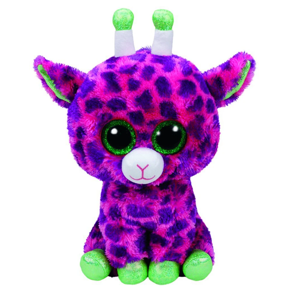

6" TY Beanie Boo's GILBERT the Pink/Purple Giraffe 15cm Big Eye Plush Stuffed Animal Collectible Toy Christmas Gift For Kids
