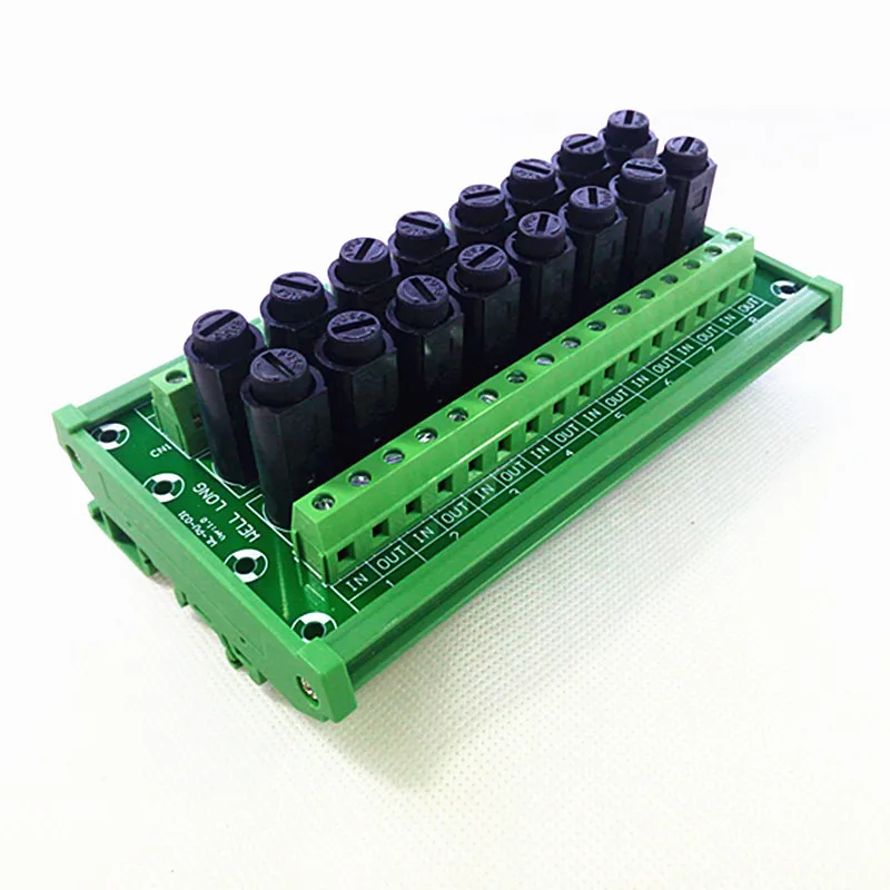 Fuse Module,DIN Rail Mount 16 Channel Fuse Power Distribution Module Board. Fuse Module,DIN Rail Mount 16 Channel Fuse Power Distribution Module Board.