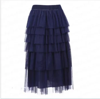 

Fashion Summer Clothes Skirt Women Boho Lace Tutu Tiered Ruffle Flower High Waist Party Long Skirt Women
