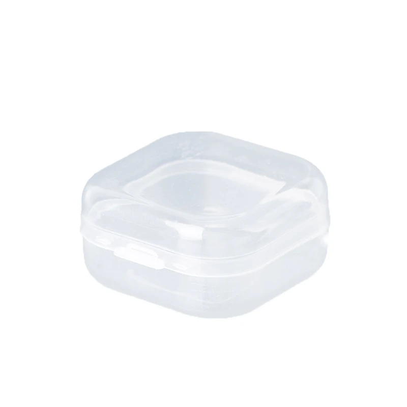 New Square Transparent Plastic Jewelry Storage Boxes Beads Crafts Case Containers - Цвет: Черный