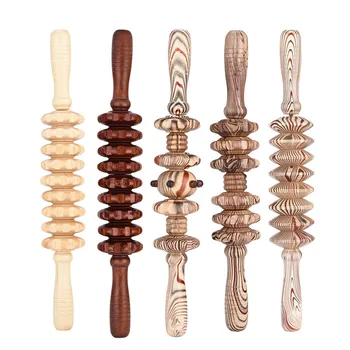 

Multifunctional Wooden Abdominal Massage Roller Handheld Manual Wheel Massage Stick Release Pain Health Care Foot Reflexology