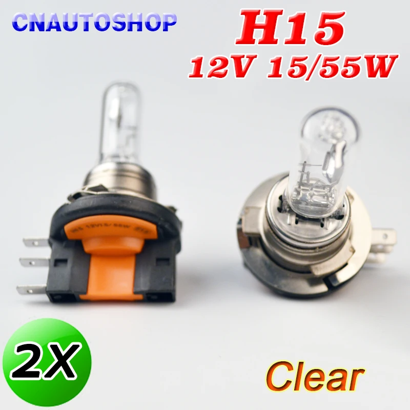 

Clear H15 Halogen Bulb 12V 15/55W 3800K Car Headlight Lamp 2 PCS