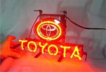 

NEON SIGN For Japanese Toyota Car Brand Garage Business Real GLASS Tube BEER BAR PUB store display Shop Light Signs 17*14"
