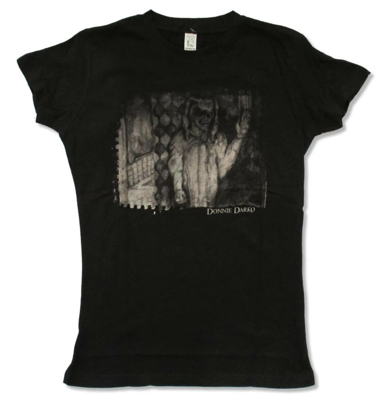 

DONNIE DARKO FRANK GIRLS JUNIORS BLACK T SHIRT NEW MOVIE