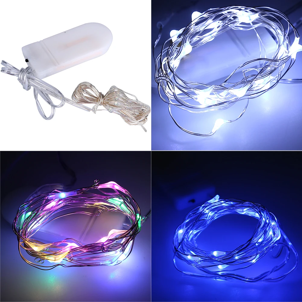 Серебристая гирлянда на батарейках 2 м 20 светодиодов|light|lighting bug lightslight sensor night light |
