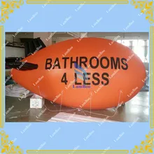 Все DHL 4 м/13 футов длинный оранжевый надувной воздушный корабль с черными плавниками, надувной Blimp, надувной дирижабль с логотипом