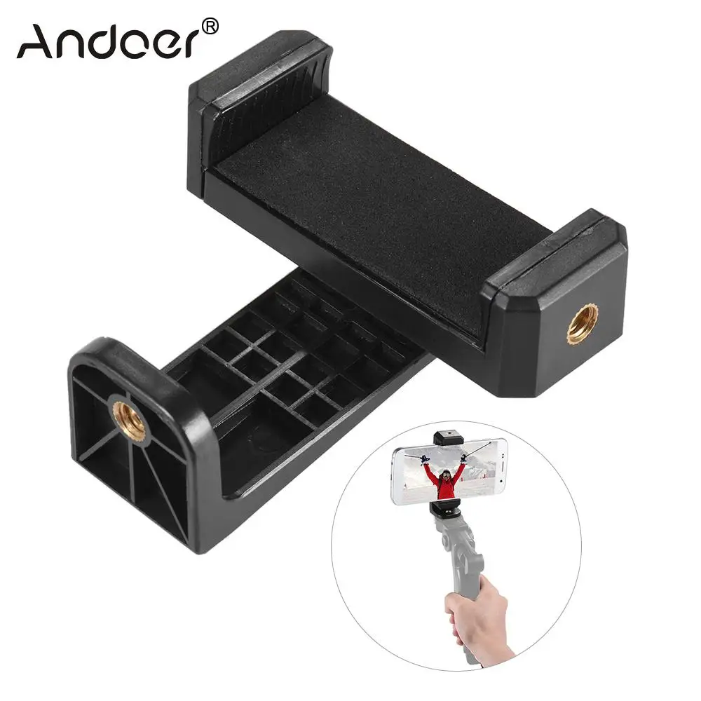 

Andoer Smartphone Clip Holder Clamp Bracket with 1/4" Screw Hole for iPhone 7/7 Plus/ 6/ 6s/ 6 Plus/ for Samsung Huawei
