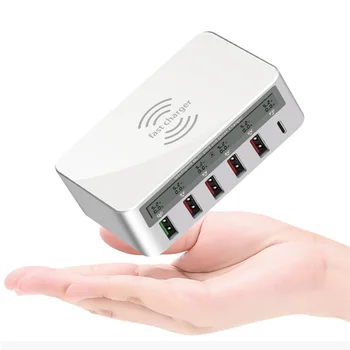 

Asunflower 6 Ports USB Charging Station Support QC 3.0 / Type C PD / Wireless Charge for Apple MacBook iPhone & Android Phone