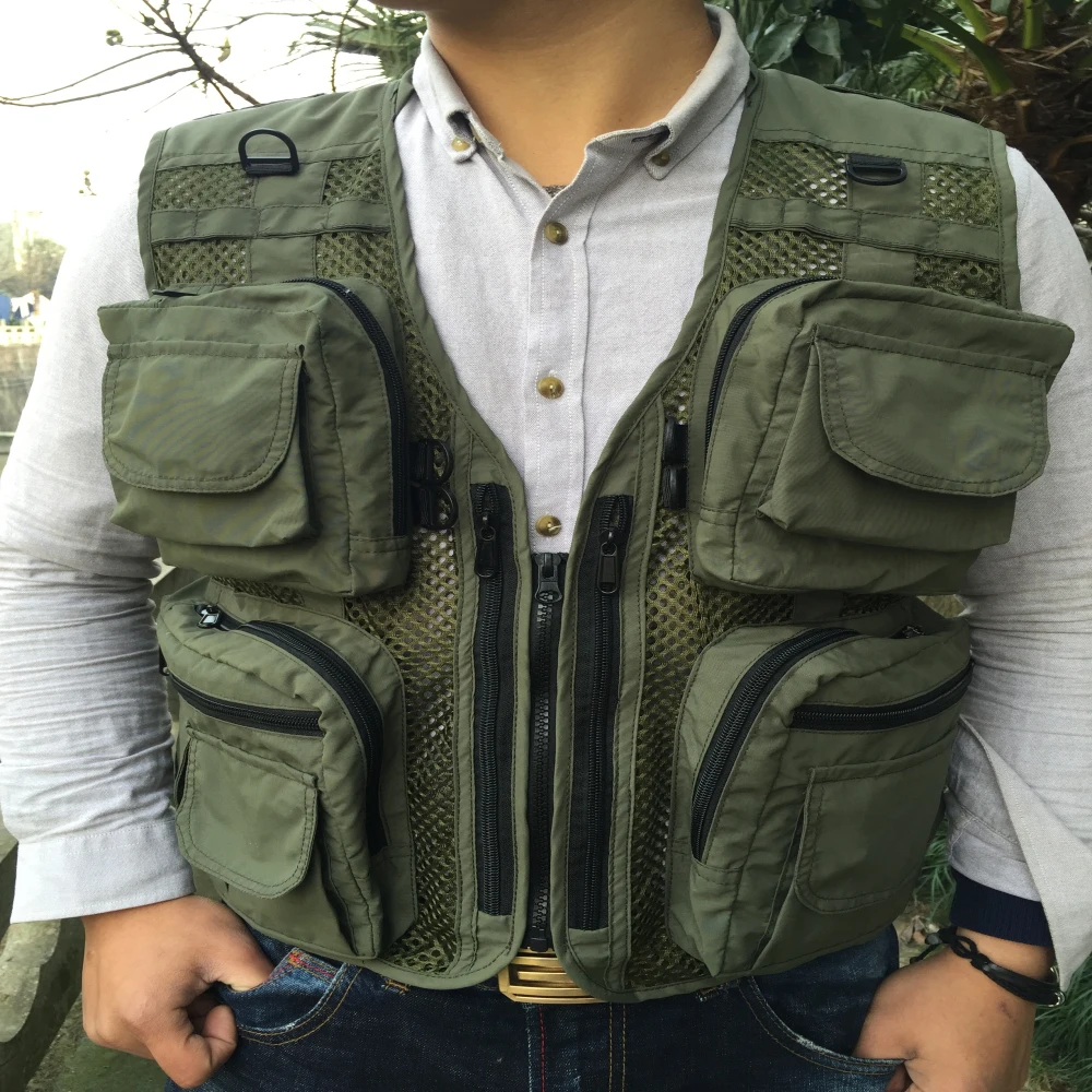 2016 Multi pocket Fly Fishing Vest Waterproof Outdoor Sports Men's