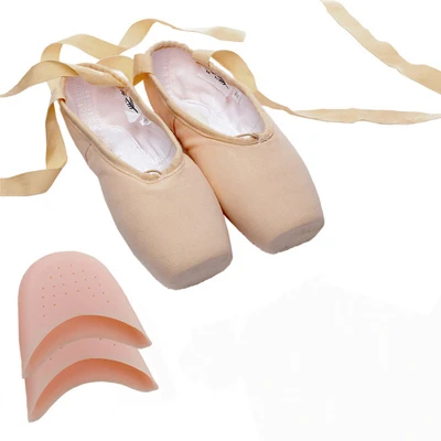 Tiejian/профессиональные балетки; обувь для девочек и женщин; женские парусиновые балетки с губкой/силиконовыми подушечками для пальцев; a06a - Цвет: NudePlus