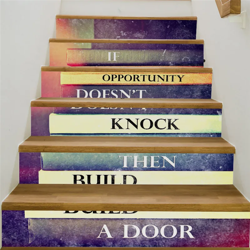 Creative Self adhesive staircase stickers DIY Inspirational book