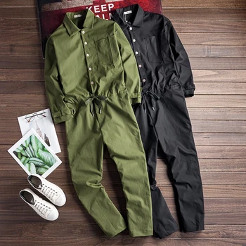 

Autumn New Korean Tooling Pants Fashion Casual Youthful Couple Overalls Handsome Jumpsuit Size M-2XL