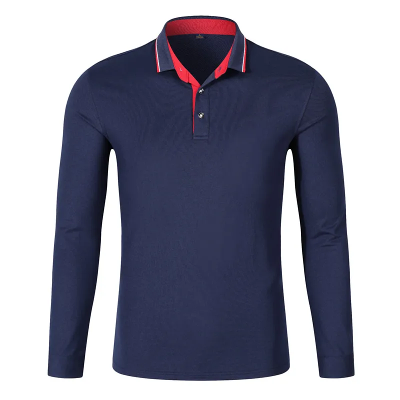custom logo long sleeve polo shirt (7)