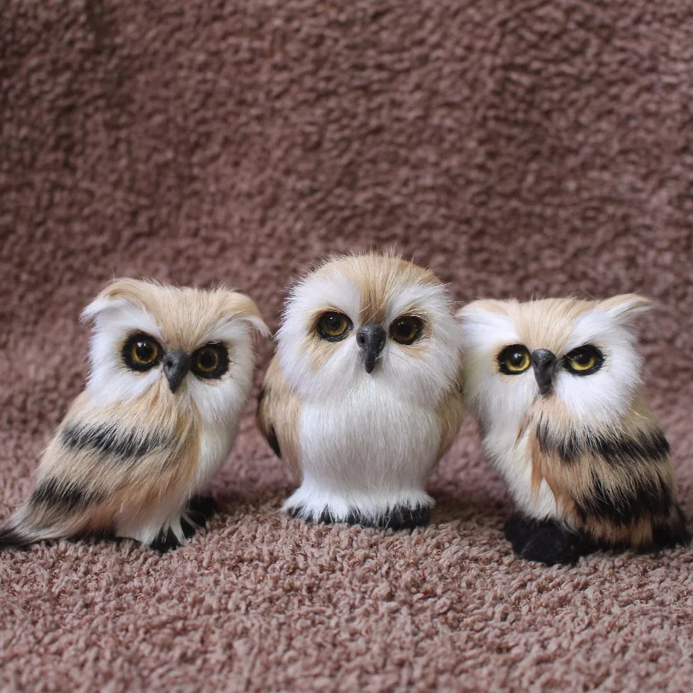 

Mini Simulation Owl Plush Animal Home Decoration Simulation Artificial Owl Photograph Props Children Toy